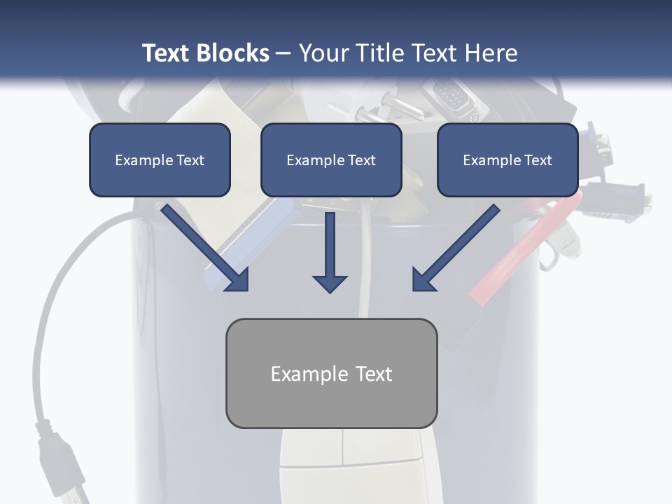 Cable Disposal Disk Drive PowerPoint Template