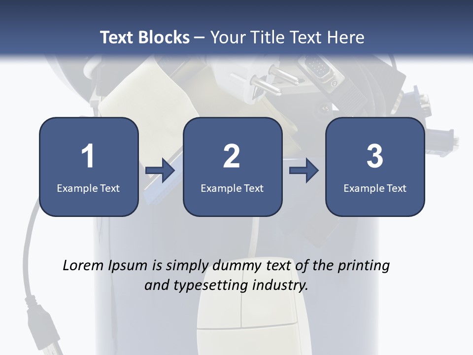 Cable Disposal Disk Drive PowerPoint Template