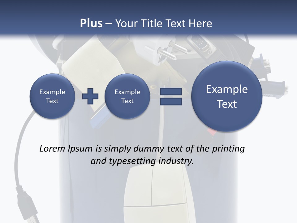 Cable Disposal Disk Drive PowerPoint Template