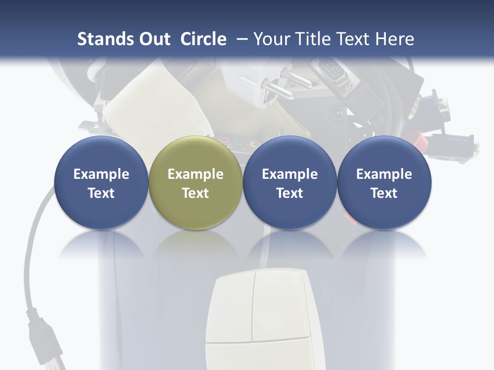 Cable Disposal Disk Drive PowerPoint Template