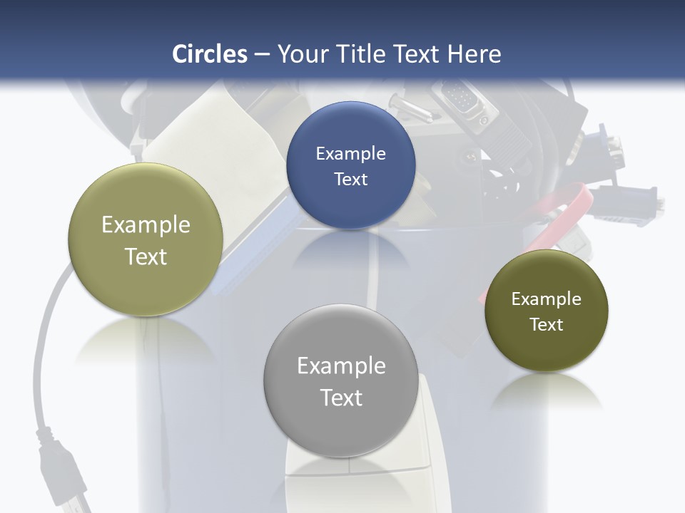 Cable Disposal Disk Drive PowerPoint Template