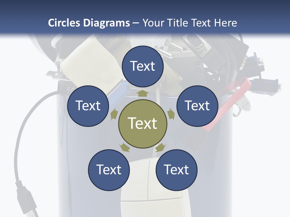 Cable Disposal Disk Drive PowerPoint Template