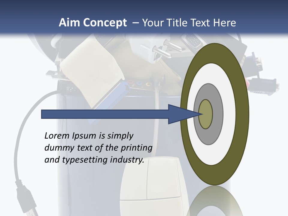 Cable Disposal Disk Drive PowerPoint Template
