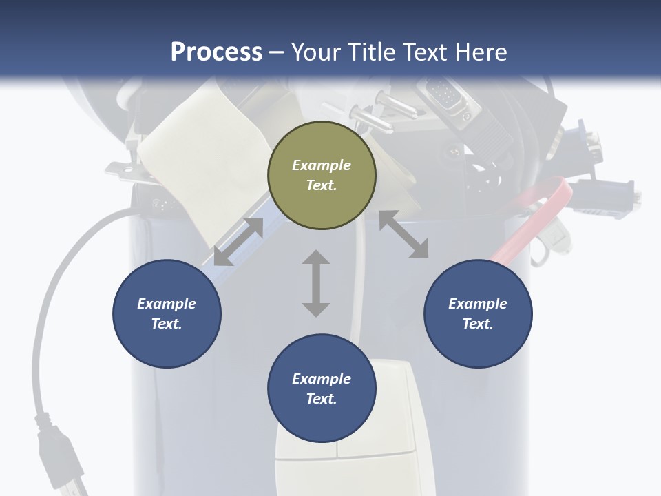 Cable Disposal Disk Drive PowerPoint Template