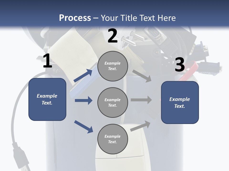 Cable Disposal Disk Drive PowerPoint Template
