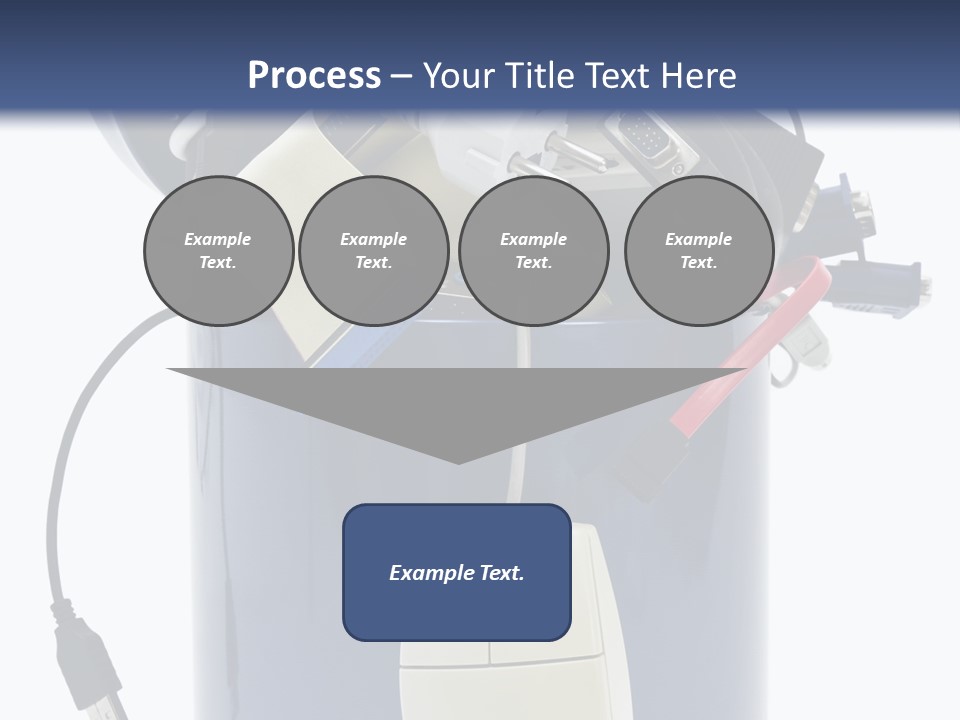 Cable Disposal Disk Drive PowerPoint Template
