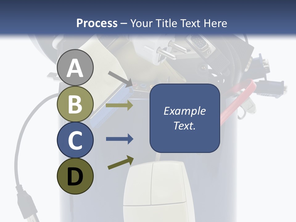 Cable Disposal Disk Drive PowerPoint Template