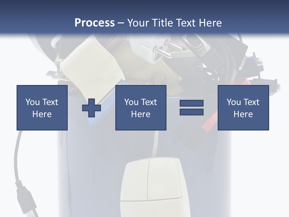 Cable Disposal Disk Drive PowerPoint Template