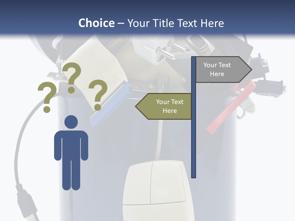 Cable Disposal Disk Drive PowerPoint Template