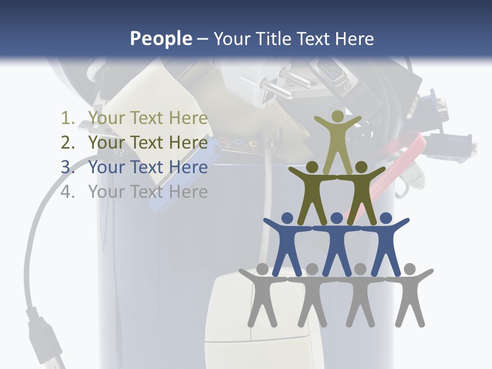 Cable Disposal Disk Drive PowerPoint Template