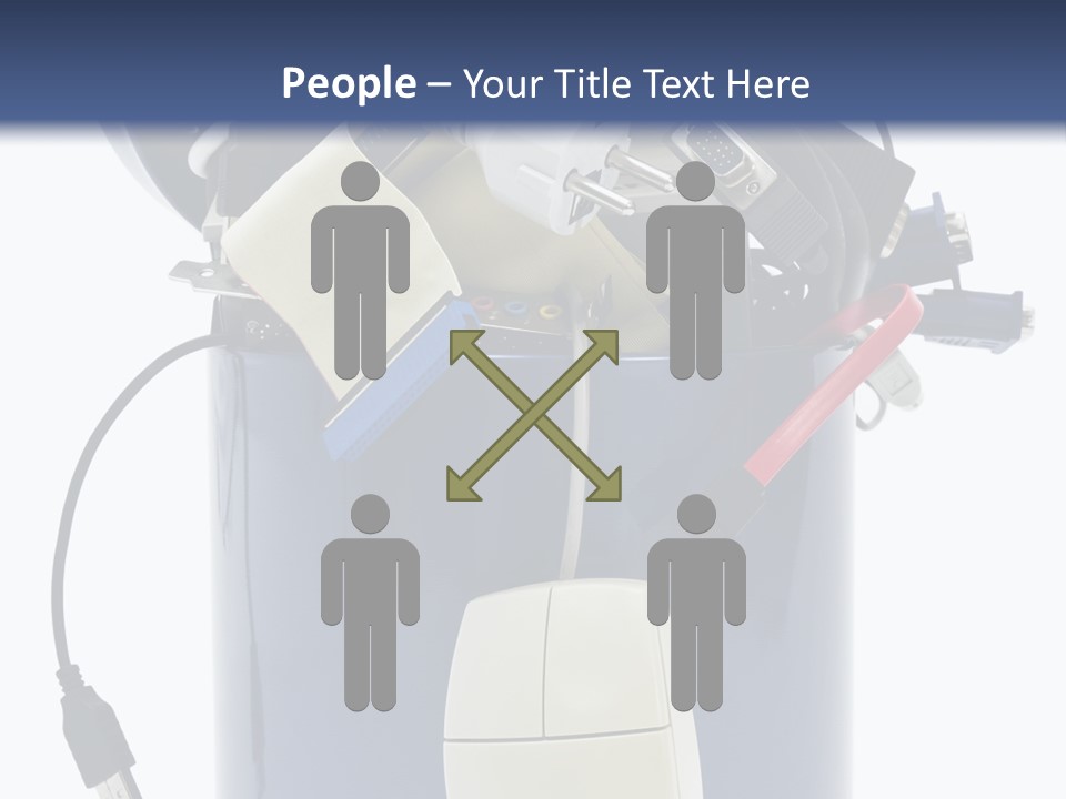 Cable Disposal Disk Drive PowerPoint Template