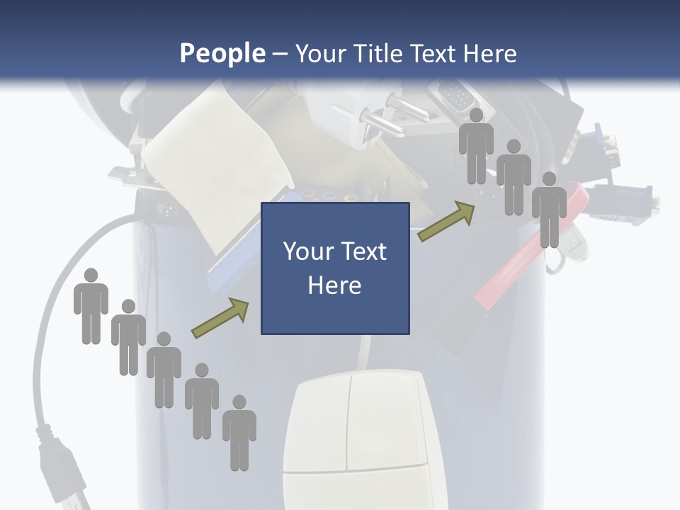 Cable Disposal Disk Drive PowerPoint Template