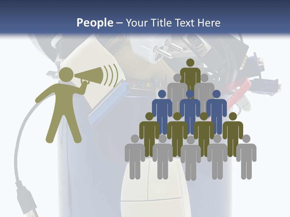 Cable Disposal Disk Drive PowerPoint Template