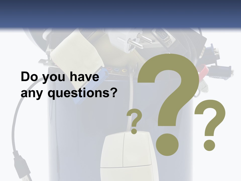 Cable Disposal Disk Drive PowerPoint Template