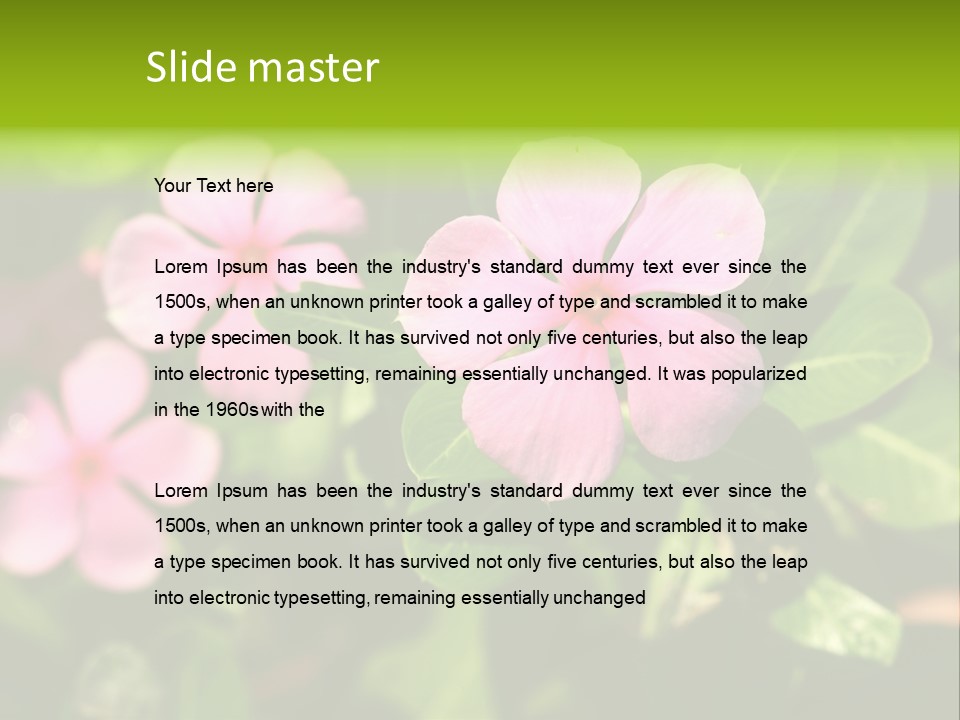 Green Pink Plant PowerPoint Template