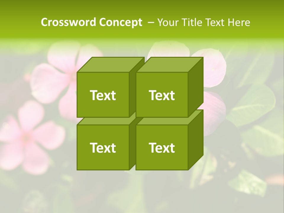 Green Pink Plant PowerPoint Template