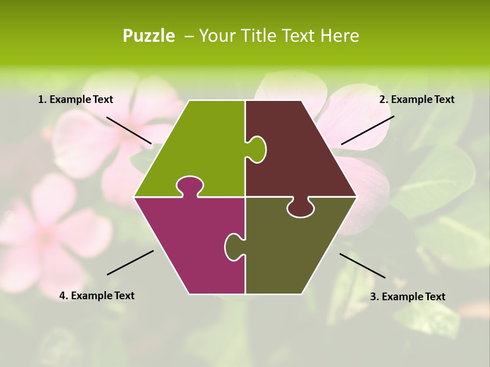 Green Pink Plant PowerPoint Template