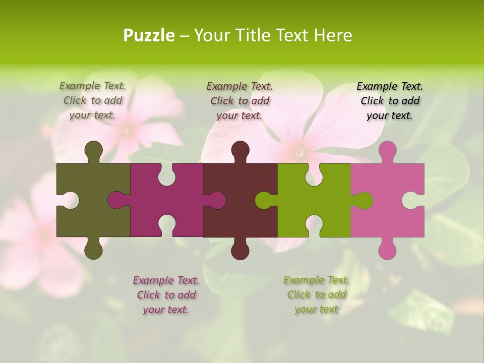 Green Pink Plant PowerPoint Template