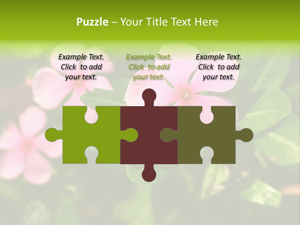 Green Pink Plant PowerPoint Template