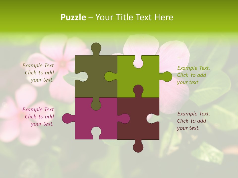 Green Pink Plant PowerPoint Template