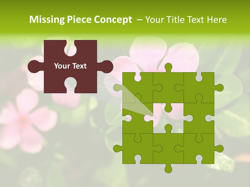 Green Pink Plant PowerPoint Template