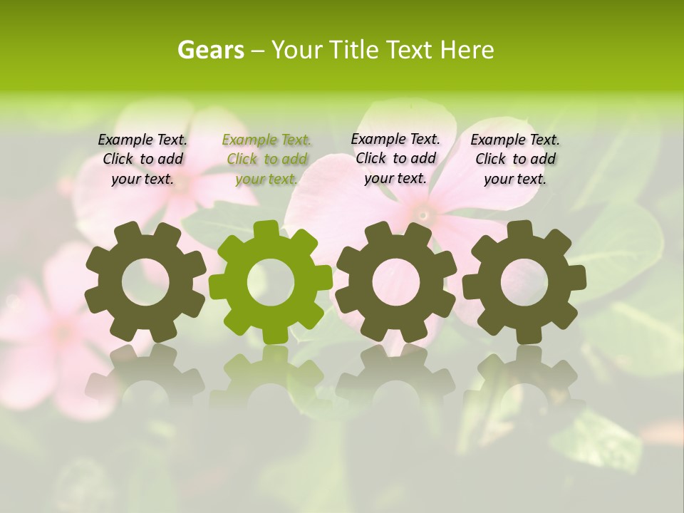 Green Pink Plant PowerPoint Template