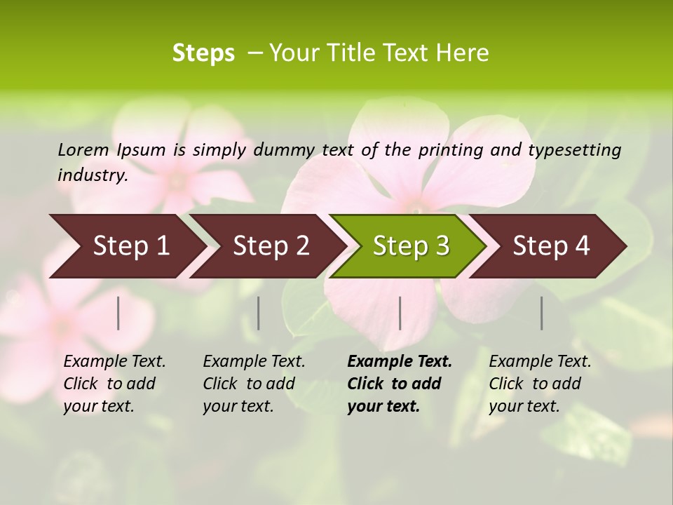 Green Pink Plant PowerPoint Template
