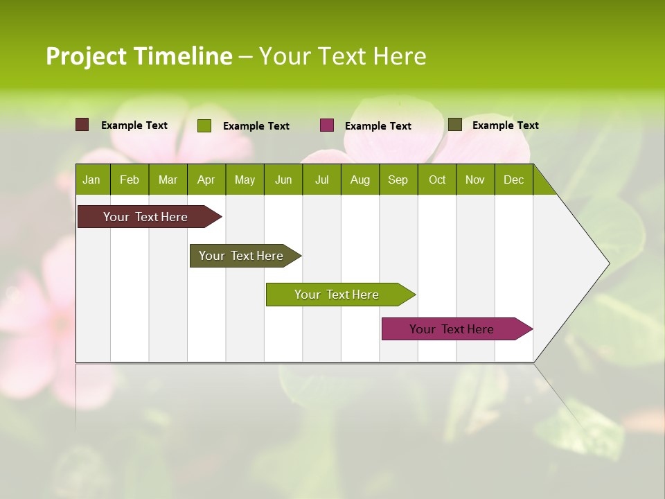 Green Pink Plant PowerPoint Template
