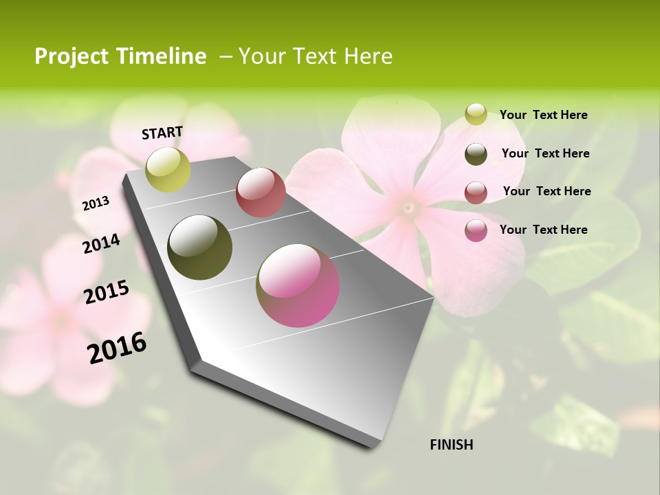 Green Pink Plant PowerPoint Template