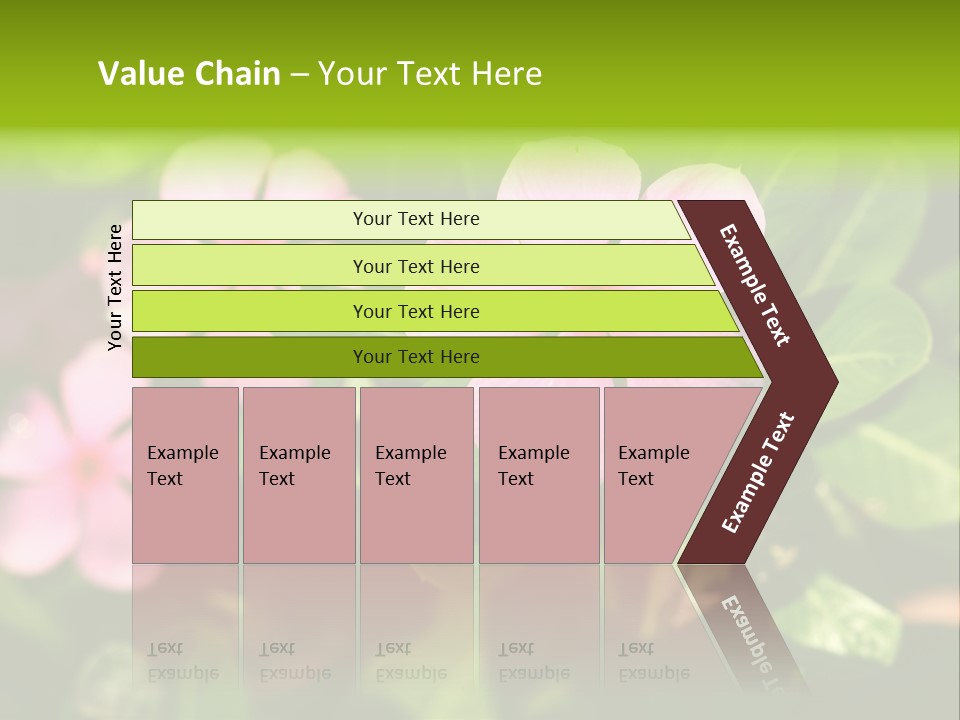 Green Pink Plant PowerPoint Template
