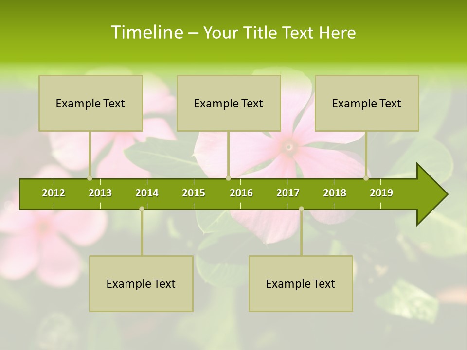 Green Pink Plant PowerPoint Template