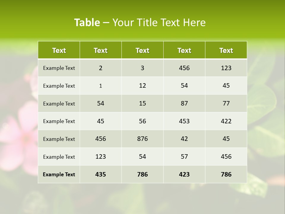 Green Pink Plant PowerPoint Template