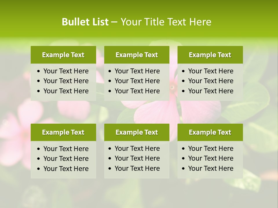 Green Pink Plant PowerPoint Template