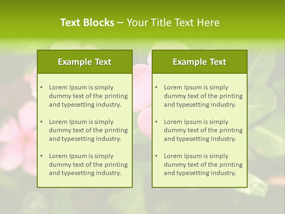 Green Pink Plant PowerPoint Template