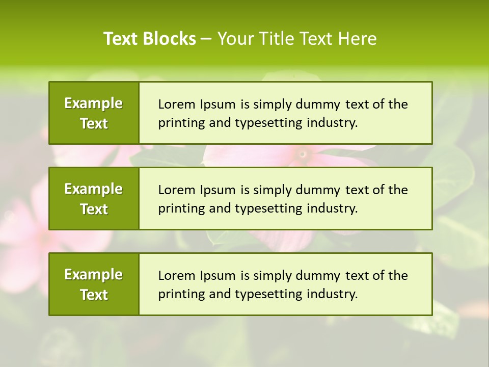 Green Pink Plant PowerPoint Template