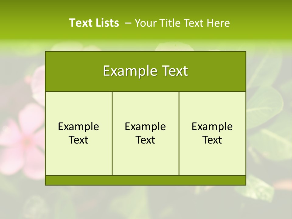 Green Pink Plant PowerPoint Template