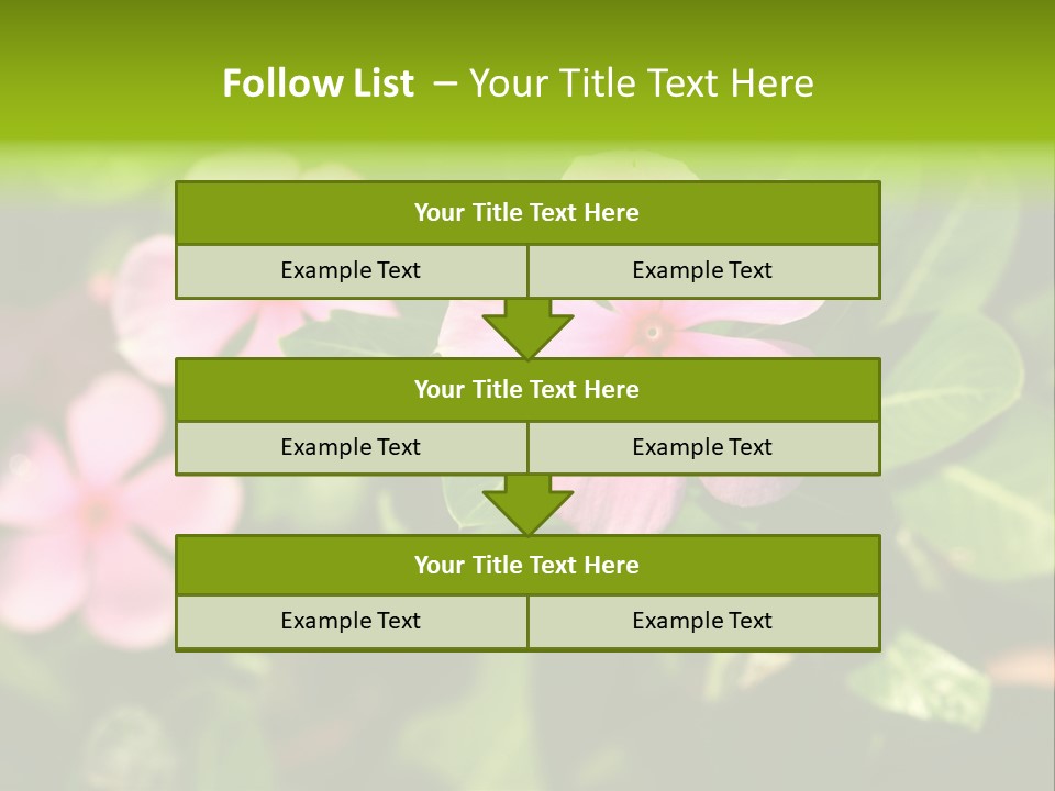 Green Pink Plant PowerPoint Template
