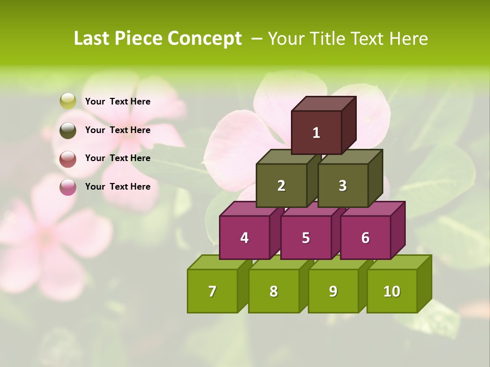 Green Pink Plant PowerPoint Template