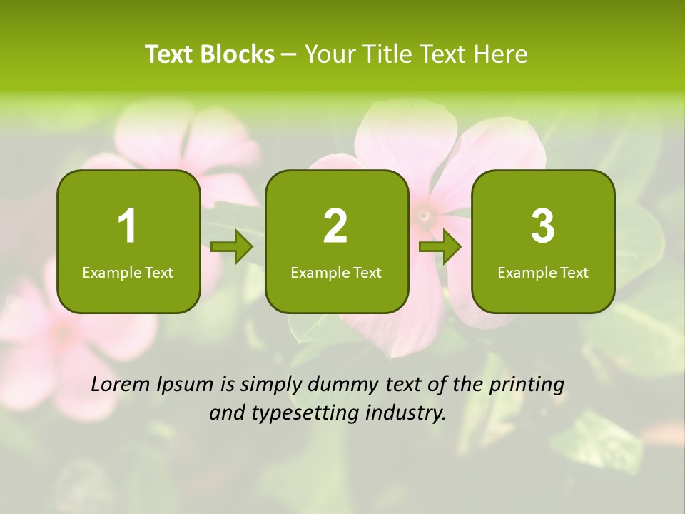 Green Pink Plant PowerPoint Template