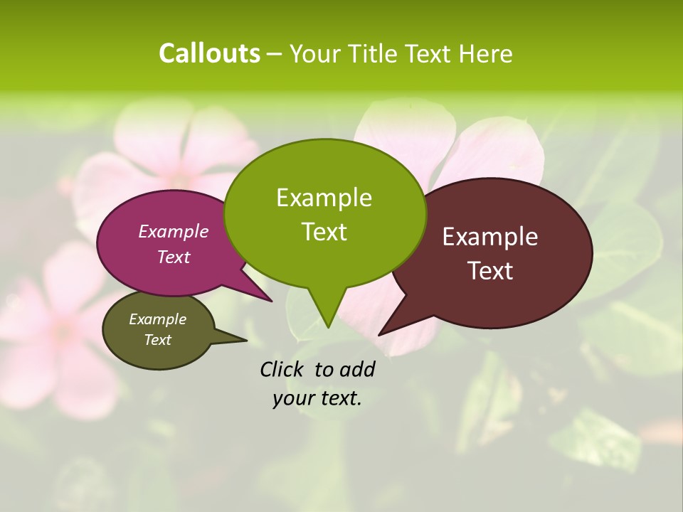Green Pink Plant PowerPoint Template