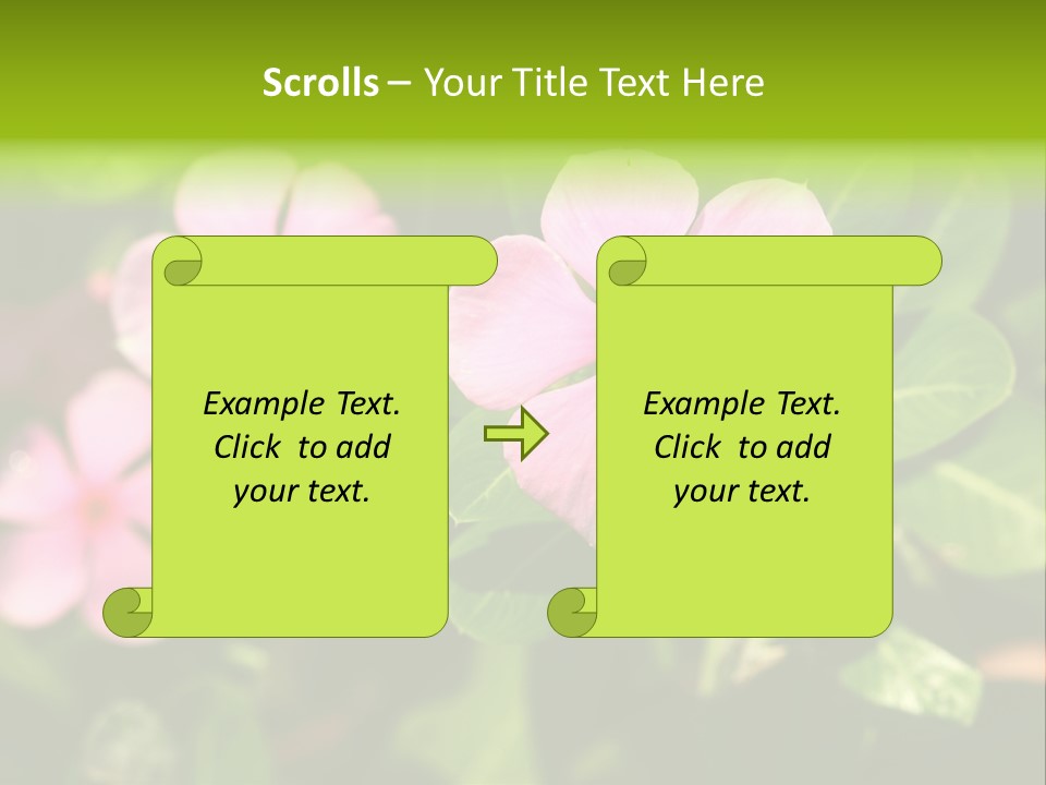 Green Pink Plant PowerPoint Template