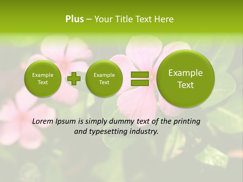 Green Pink Plant PowerPoint Template