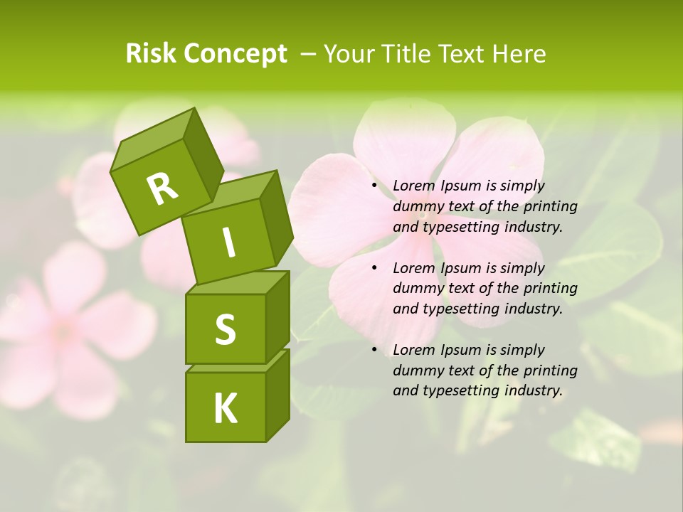 Green Pink Plant PowerPoint Template