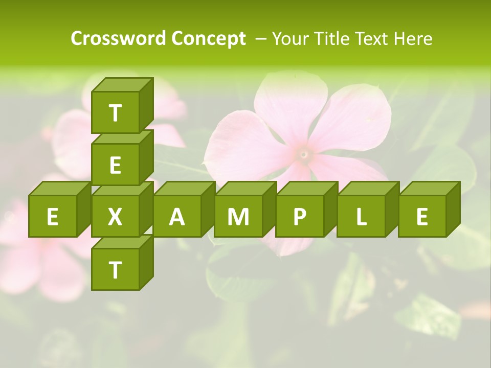 Green Pink Plant PowerPoint Template