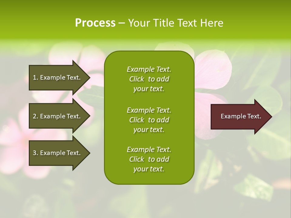 Green Pink Plant PowerPoint Template
