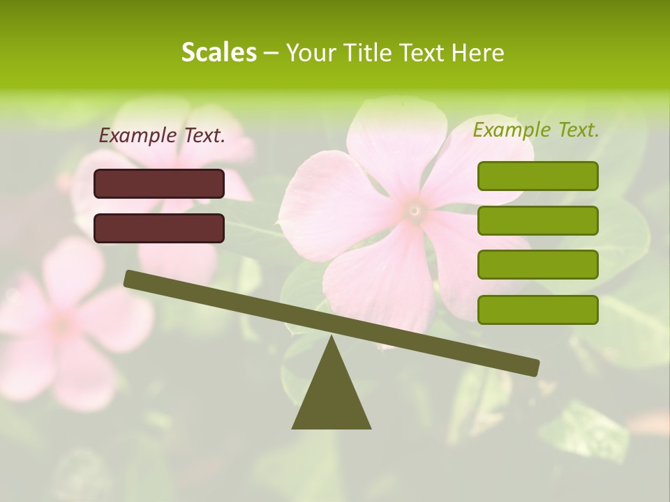 Green Pink Plant PowerPoint Template