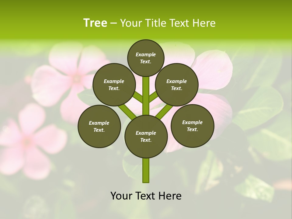 Green Pink Plant PowerPoint Template
