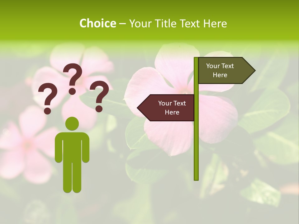 Green Pink Plant PowerPoint Template