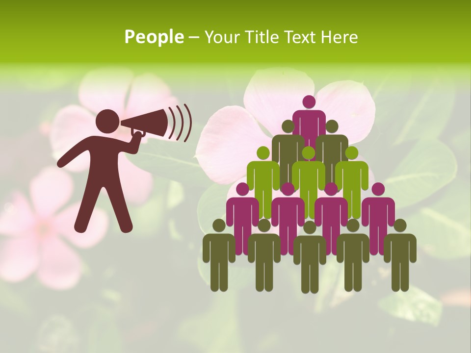Green Pink Plant PowerPoint Template