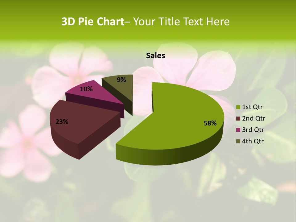 Green Pink Plant PowerPoint Template